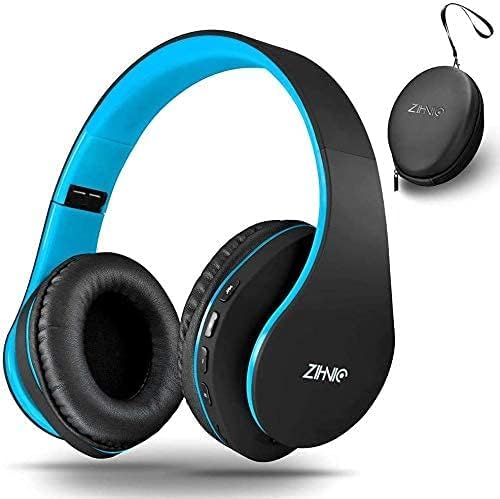 ZIHNIC Bluetooth Headphones Over-Ear, Foldable Wireless and Wired Stereo Headset Micro SD/TF, FM for Cell Phone,PC,Soft Earmuffs &Light Weight for Prolonged Wearing(Rose Gold)