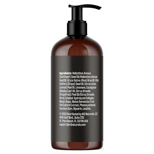 Firming Body Massage Oil with Collagen & Stem Cell – Helps Smooth The Appearance of Cellulite & Improve Skin Texture – Refreshing Aromatherapy Body Oil for Legs & Full Body – 16 Fl Oz