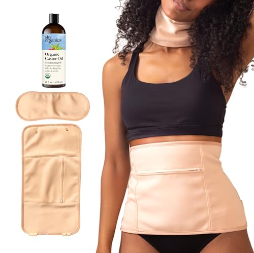 Sky Organics Castor Oil - USDA Certified Organic Hair Oil for Hair Growth, Skin, Face, Eyelashes - Cold Pressed & Hexane Free - Pure Organic Castor Oil Pack Wrap - Carrier & Hair Treatment Oil -16oz