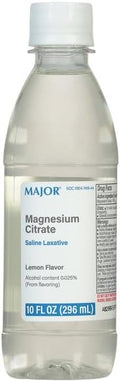 Major Magnesium Citrate Saline Laxative - Helps Relieve Occasional Constipation (Irregularity) - Lemon Flavor - 10 Fl. Oz. (1 Pack)