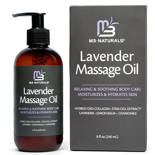 Firming Body Massage Oil with Collagen & Stem Cell – Helps Smooth The Appearance of Cellulite & Improve Skin Texture – Refreshing Aromatherapy Body Oil for Legs & Full Body – 16 Fl Oz