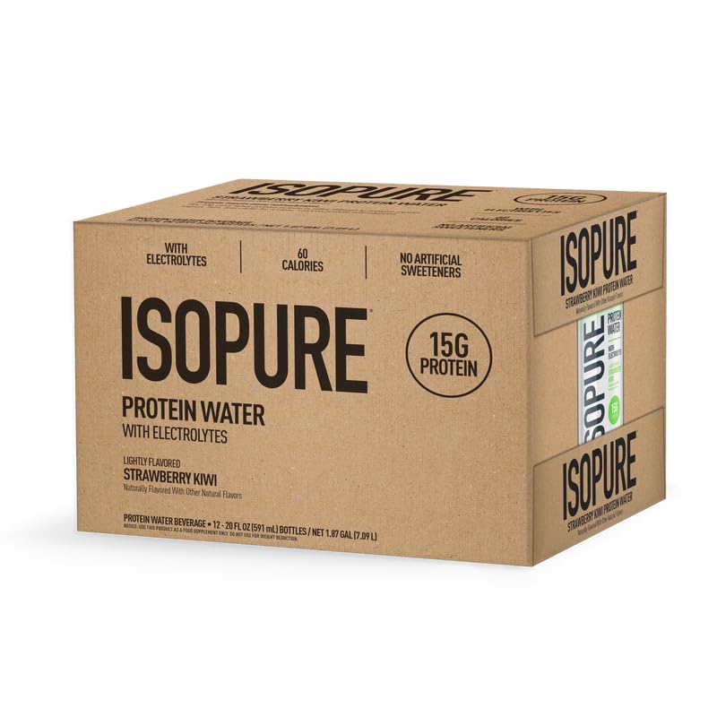 Isopure Clear Whey Isolate Protein Powder, Lactose Free, Gluten Free, Naturally Flavored, Mixed Berry, 20g Protein Per Serving, 14.1 Oz, 16 Servings (Packaging May Vary)