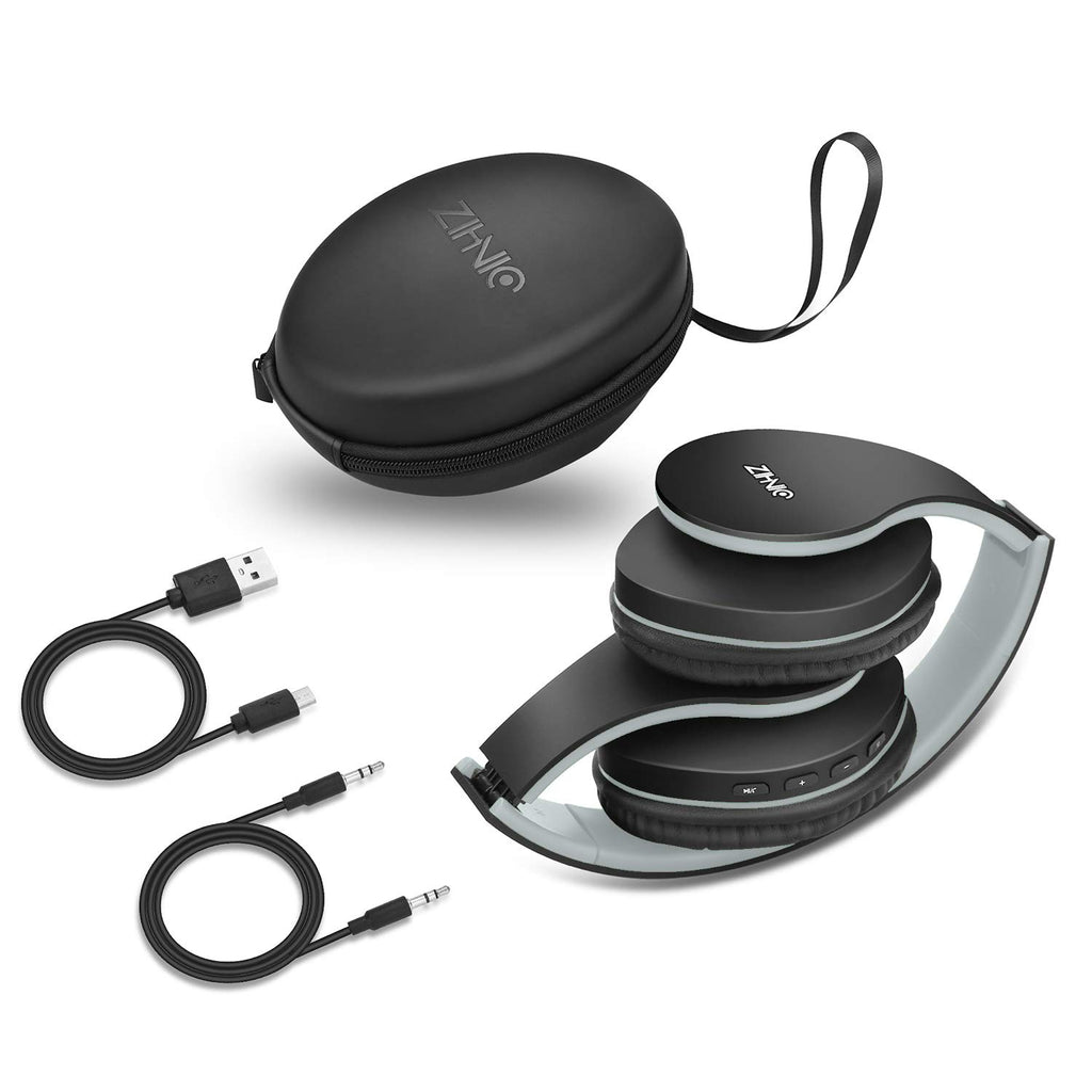 ZIHNIC Bluetooth Headphones Over-Ear, Foldable Wireless and Wired Stereo Headset Micro SD/TF, FM for Cell Phone,PC,Soft Earmuffs &Light Weight for Prolonged Wearing(Rose Gold)