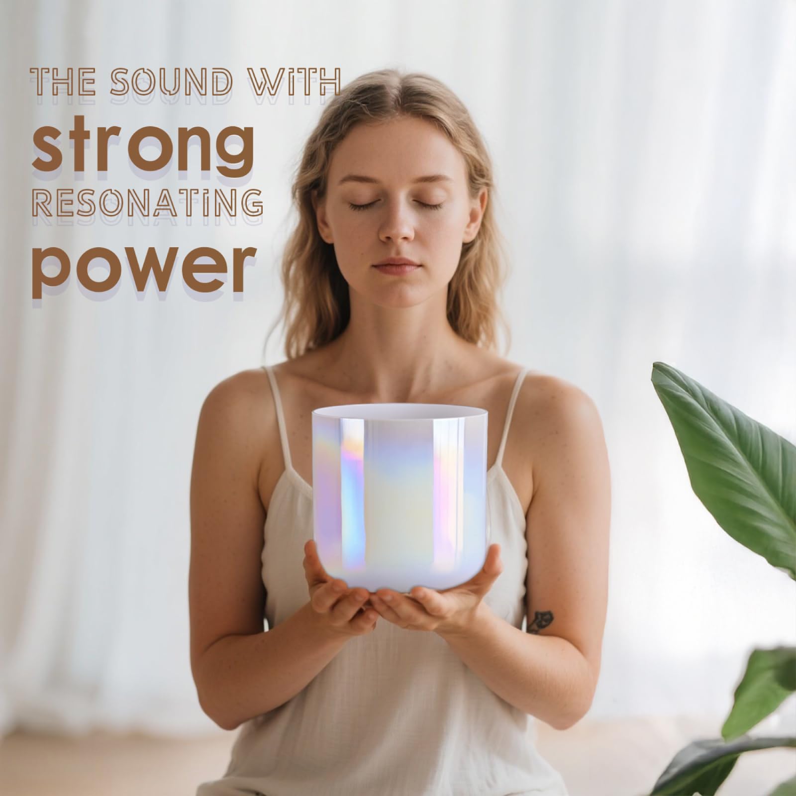 6 Inch Sound Healing Crystal Singing Bowl Quartz Crystal Singing Pyramid Musical Instrument with Suede Stick