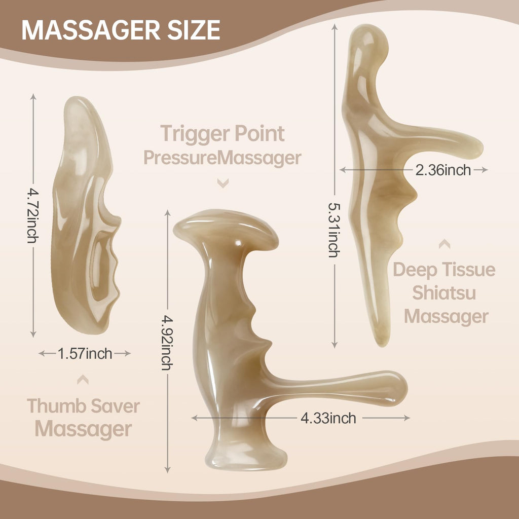 Body Gua Sha Tool Large Gua Sha Body Tool Cellulite Massage Tool (Resin) Lymphatic Drainage Tool Guasha Tool for Face, Back, Legs, Women's Body Shaping Tools