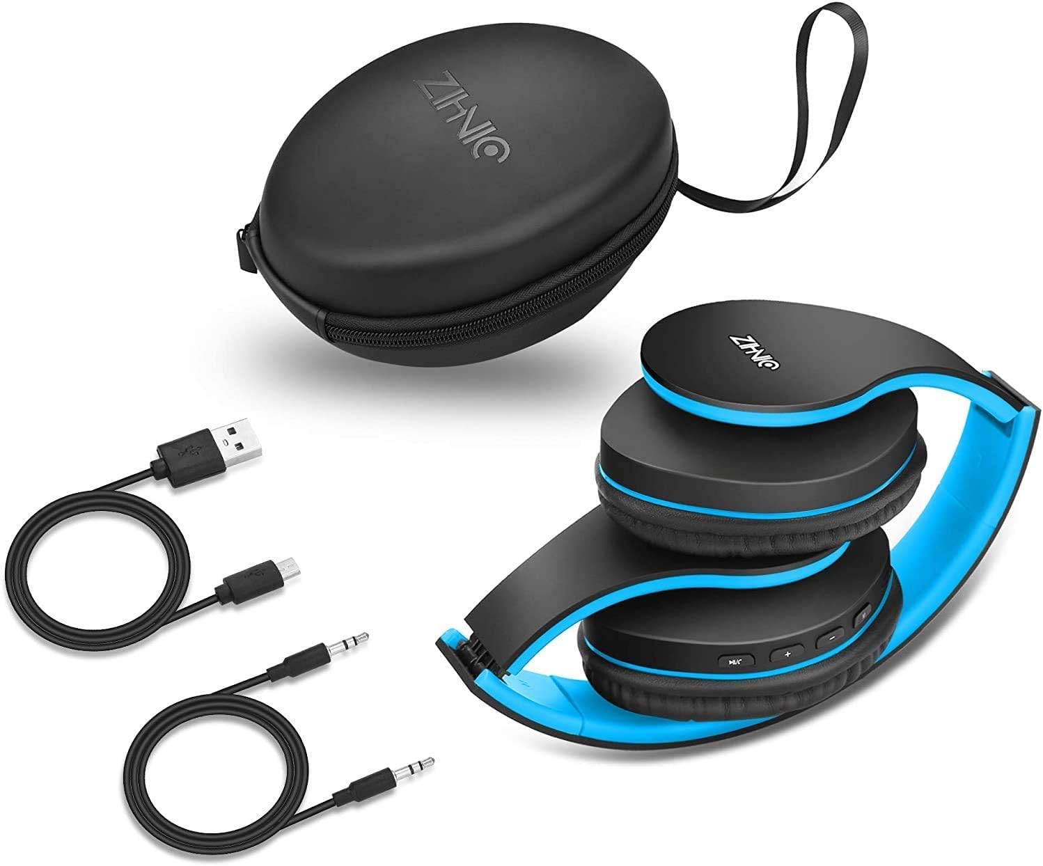ZIHNIC Bluetooth Headphones Over-Ear, Foldable Wireless and Wired Stereo Headset Micro SD/TF, FM for Cell Phone,PC,Soft Earmuffs &Light Weight for Prolonged Wearing(Rose Gold)