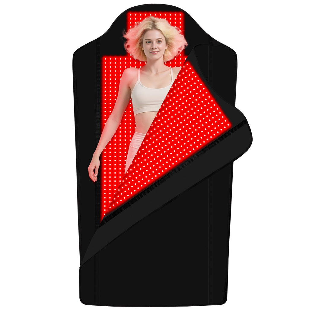 Red Light Therapy for Body,74" x 77.2" Large 2705 LEDs Dual Wavelength (660nm & 850nm) Infrared Therapy Pad, Home Wellness Blanket for Muscle Comfort Skin Rejuvenation