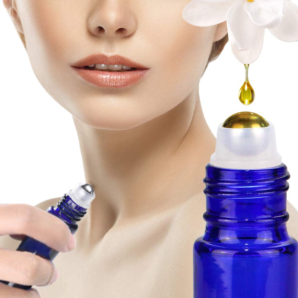 Glass Spray Bottle Kit×10 (2×16oz, 2×4oz, 6×2oz), 9×10ml Roller Bottles, Anti UV, Multi Size and Versatile, Suitable for Aromatherapy, Facial Moisturizing, Watering, etc.(Amber)