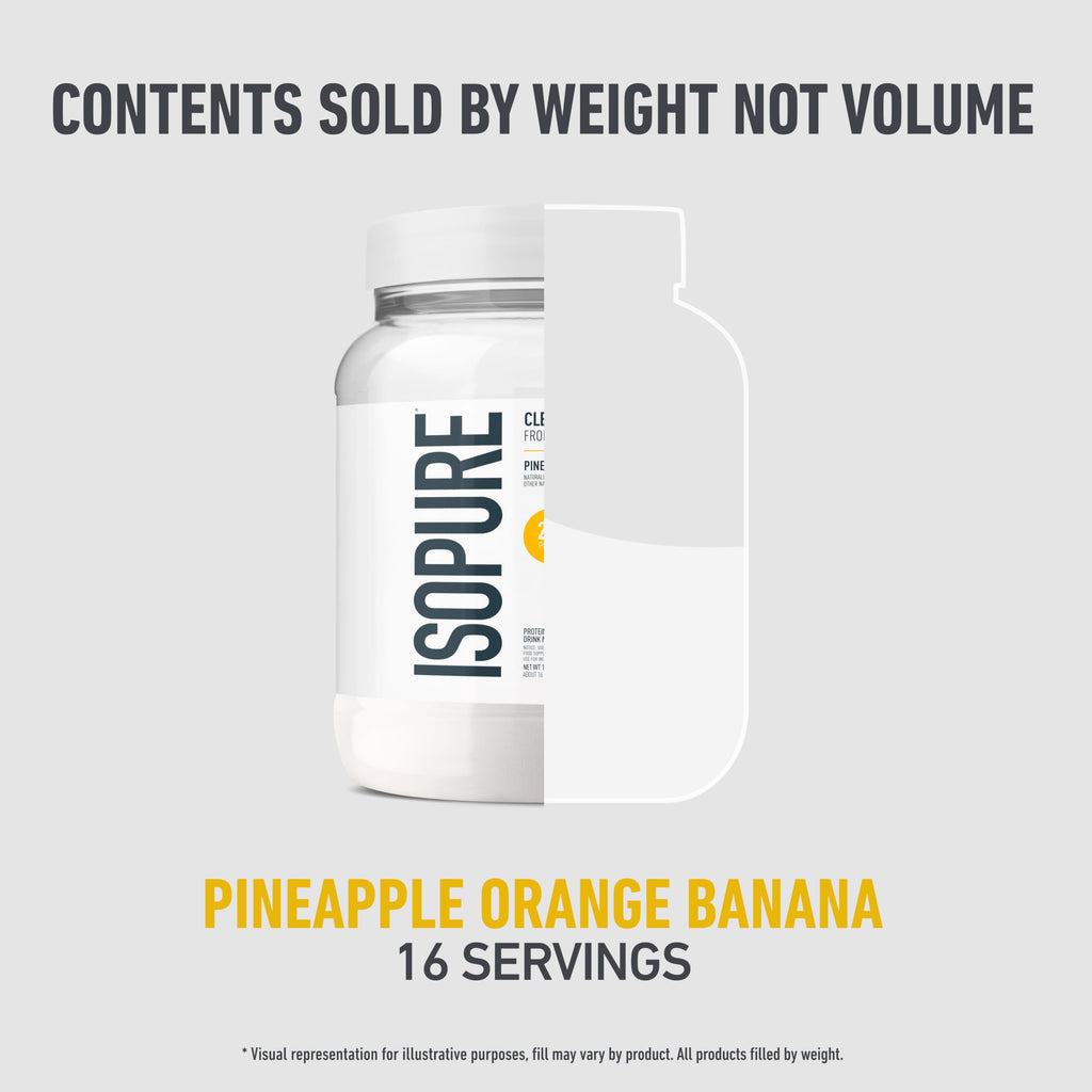 Isopure Clear Whey Isolate Protein Powder, Lactose Free, Gluten Free, Naturally Flavored, Mixed Berry, 20g Protein Per Serving, 14.1 Oz, 16 Servings (Packaging May Vary)