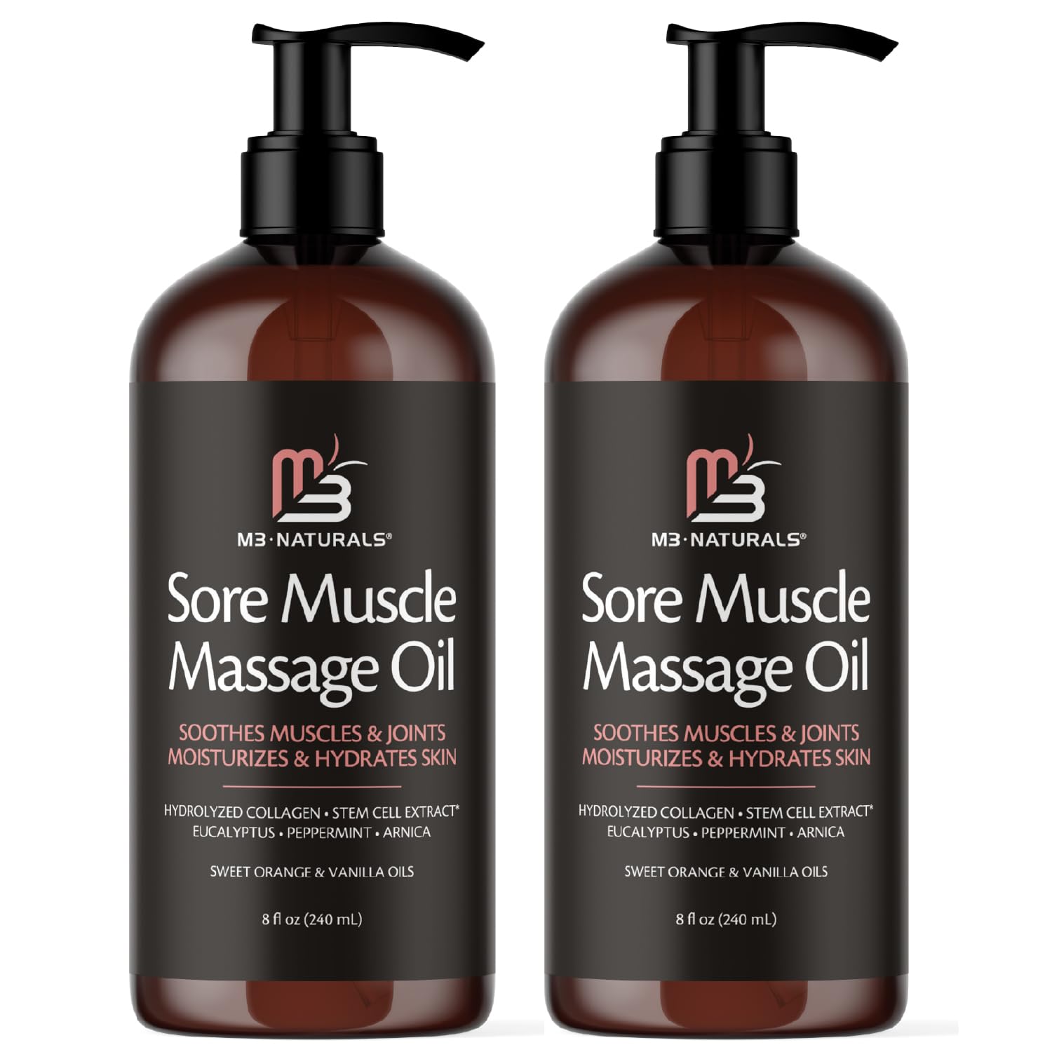 Firming Body Massage Oil with Collagen & Stem Cell – Helps Smooth The Appearance of Cellulite & Improve Skin Texture – Refreshing Aromatherapy Body Oil for Legs & Full Body – 16 Fl Oz