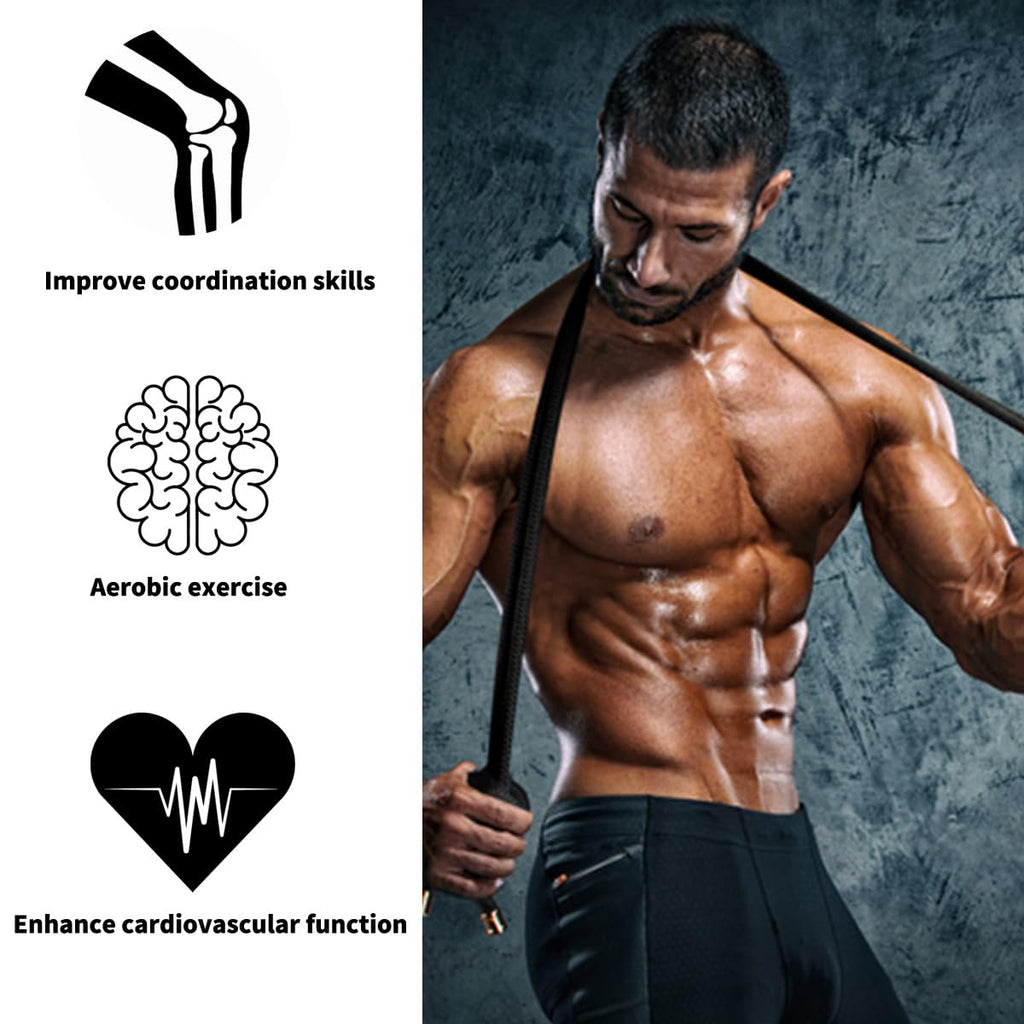 Flow Rope for Fitness High Performance Double Woven Workout Rope Adjustable Flow Jump Rope for Men Women Training Indoor Outdoor Cardio Exercise Ropes for beginner