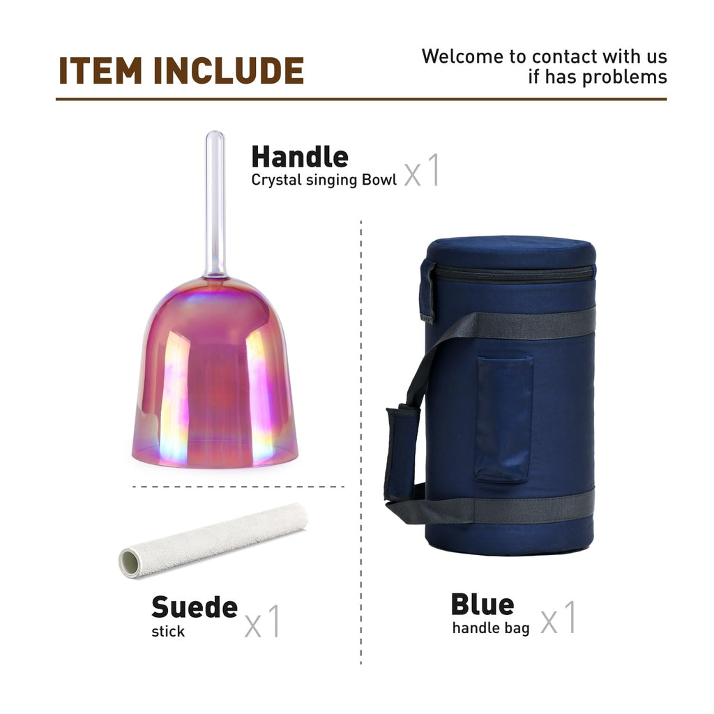 6 Inch Sound Healing Crystal Singing Bowl Quartz Crystal Singing Pyramid Musical Instrument with Suede Stick
