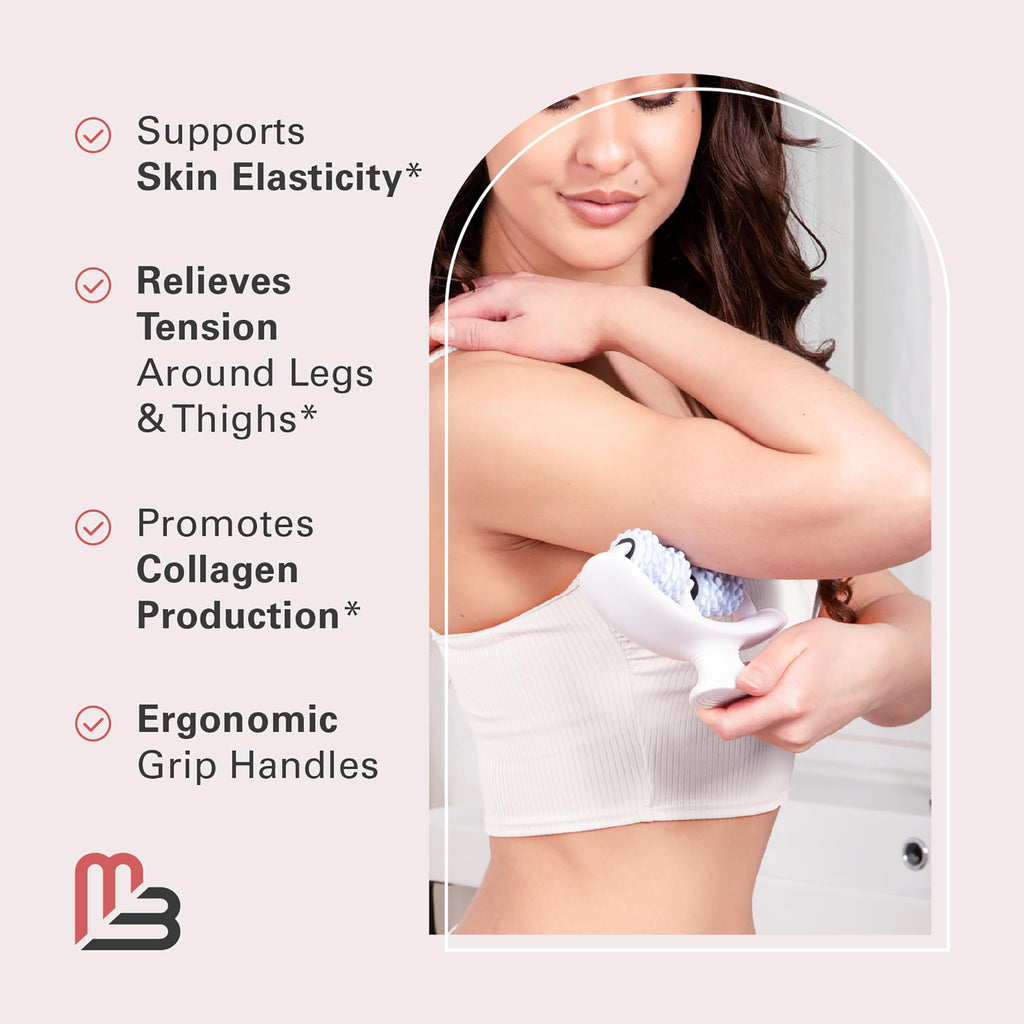 Firming Body Massage Oil with Collagen & Stem Cell – Helps Smooth The Appearance of Cellulite & Improve Skin Texture – Refreshing Aromatherapy Body Oil for Legs & Full Body – 16 Fl Oz