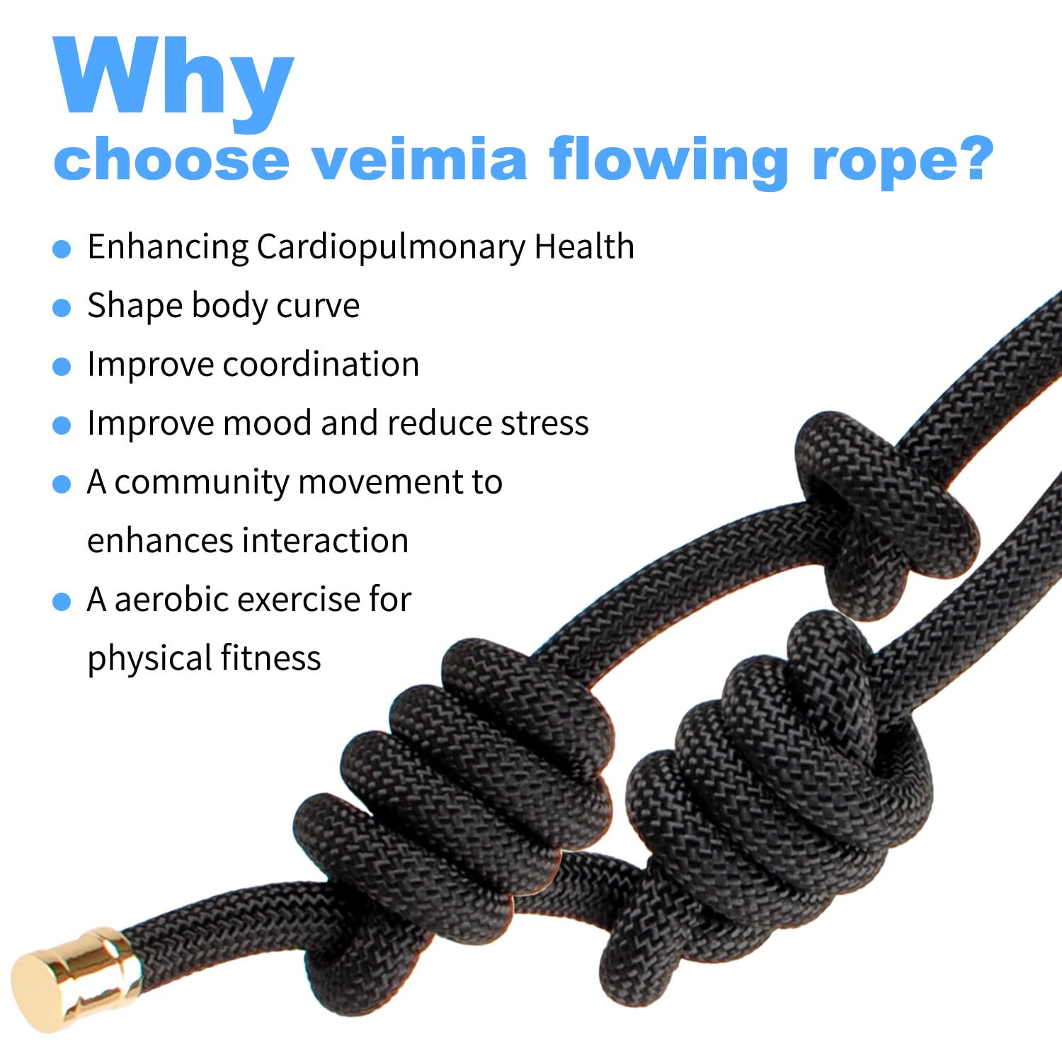 Flow Rope for Fitness High Performance Double Woven Workout Rope Adjustable Flow Jump Rope for Men Women Training Indoor Outdoor Cardio Exercise Ropes for beginner