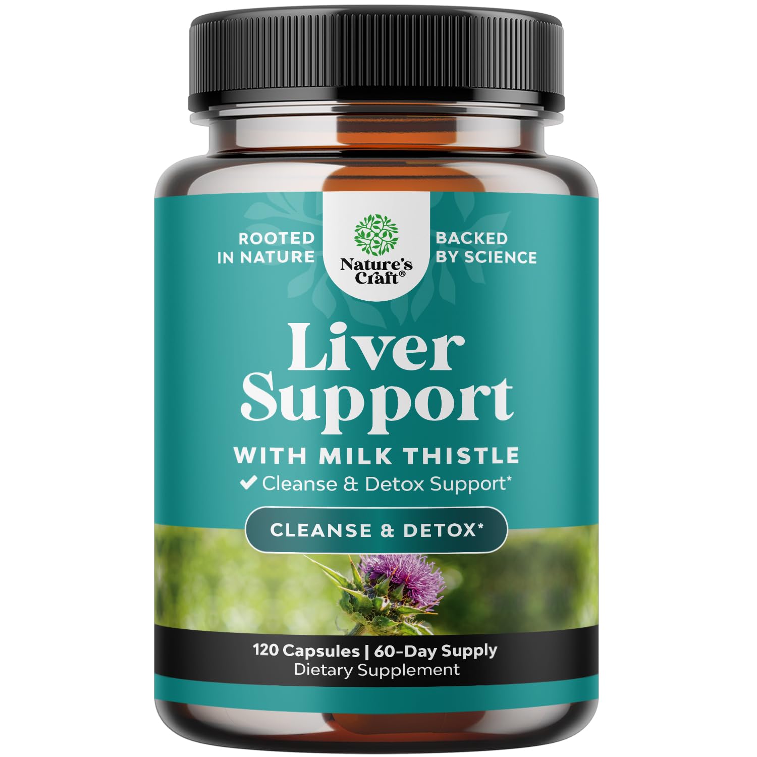 Deep Liver Cleanse, Detox & Repair with Milk Thistle Liquid Drops - Liver Detox Liquid Artichoke Extract with Dandelion Leaf, Ginger & Turmeric Curcumin for Immunity & Daily Cleanse -60 ml Bottle