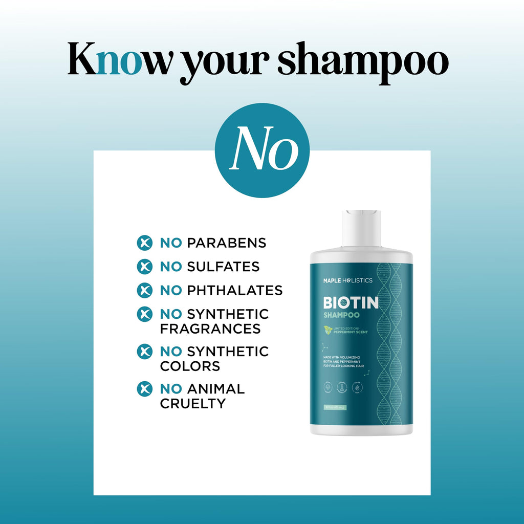 Rosemary and Biotin Shampoo for Thinning Hair - Vegan Volumizing Shampoo for Fine Hair with B Vitamins Argan Oil & Tea Tree Essential Oil - Paraben Silicone and Sulfate Free Vegan Formula (8 Fl Oz)
