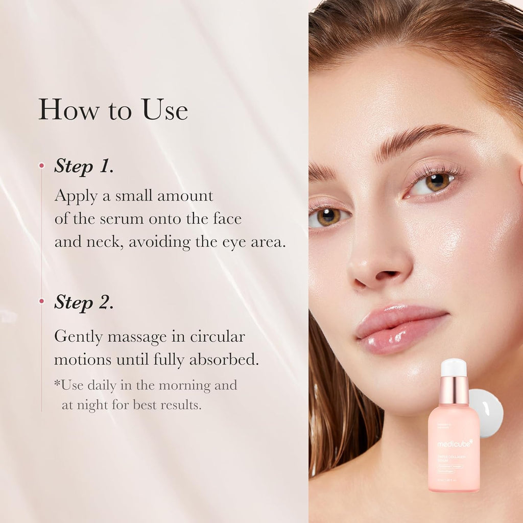 medicube Triple Collagen Nourish and Hydrate Duo: Triple Collagen Cream and Triple Collagen Serum | Niacinamide, Hyaluronic Acid for Glowing, Fimer-Looking Skin | Korean Skin Care
