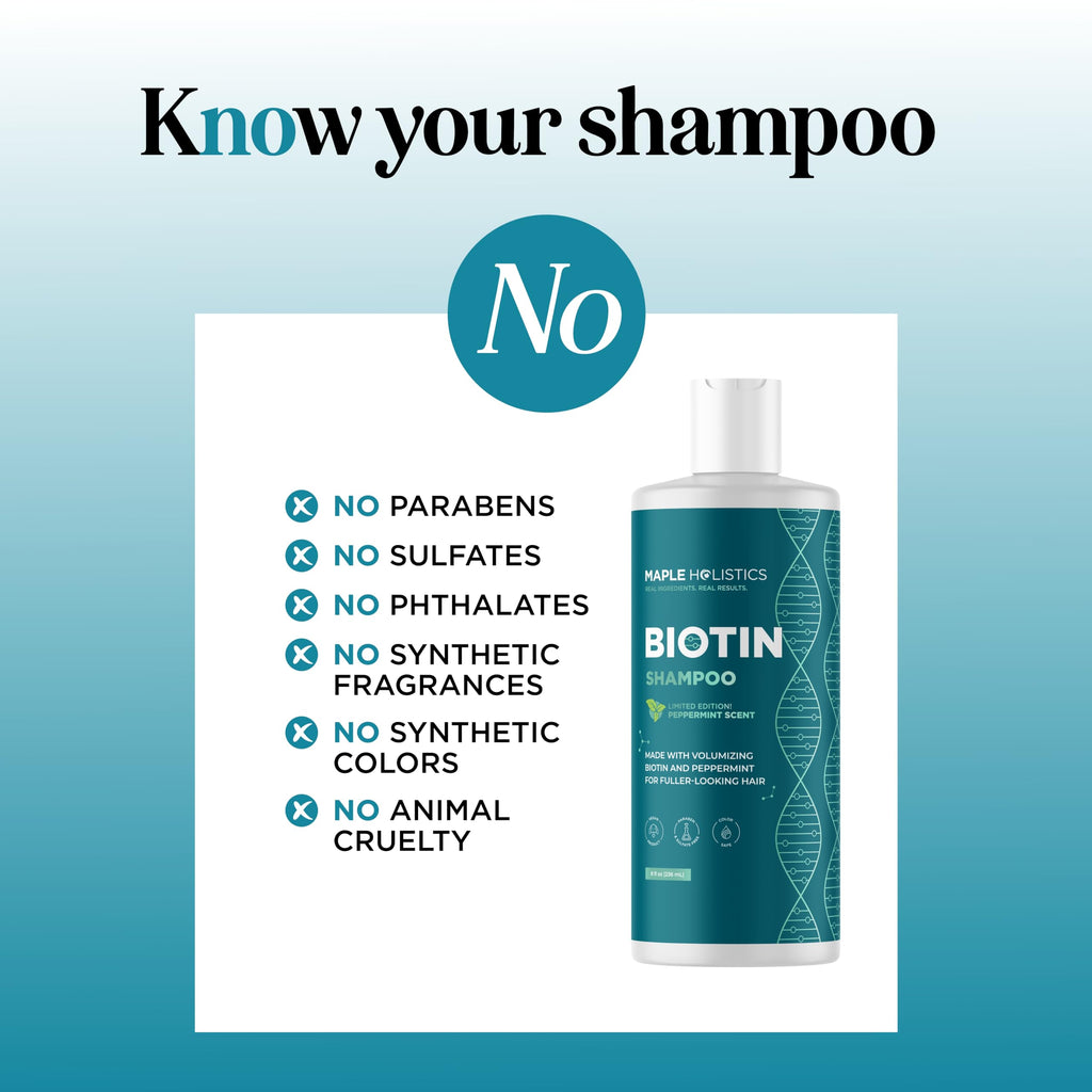 Rosemary and Biotin Shampoo for Thinning Hair - Vegan Volumizing Shampoo for Fine Hair with B Vitamins Argan Oil & Tea Tree Essential Oil - Paraben Silicone and Sulfate Free Vegan Formula (8 Fl Oz)