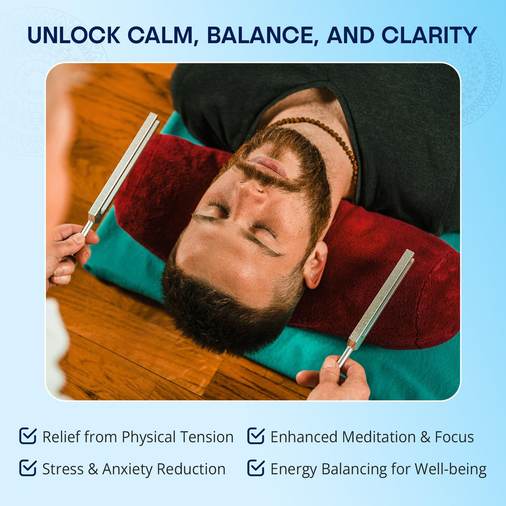 Solfeggio Tuning Forks Set for Healing – 9 Chakra Frequencies 174Hz to 963Hz | Precision-Machined Aluminum Alloy | Made in USA | Chakra Healing, Sound Therapy, Reiki, Yoga, Energy Balancing Tools.