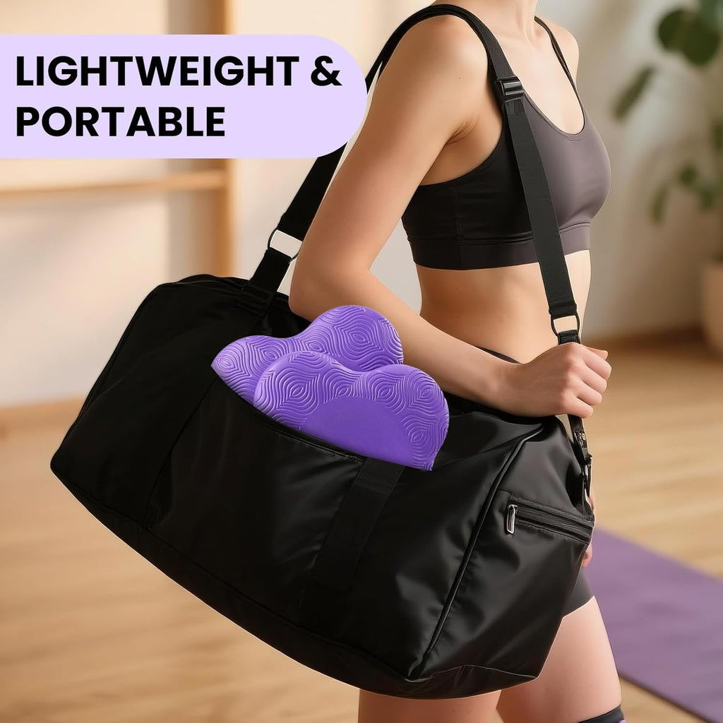 2 Pack Yoga Knee Pads Mat Set - Extra Thick Foam Kneeling Pad Cushion for Knees, Elbows, Wrists, Head - Yoga Essentials for Women Men, Non-Slip Pilates, Meditation, Floor Workouts