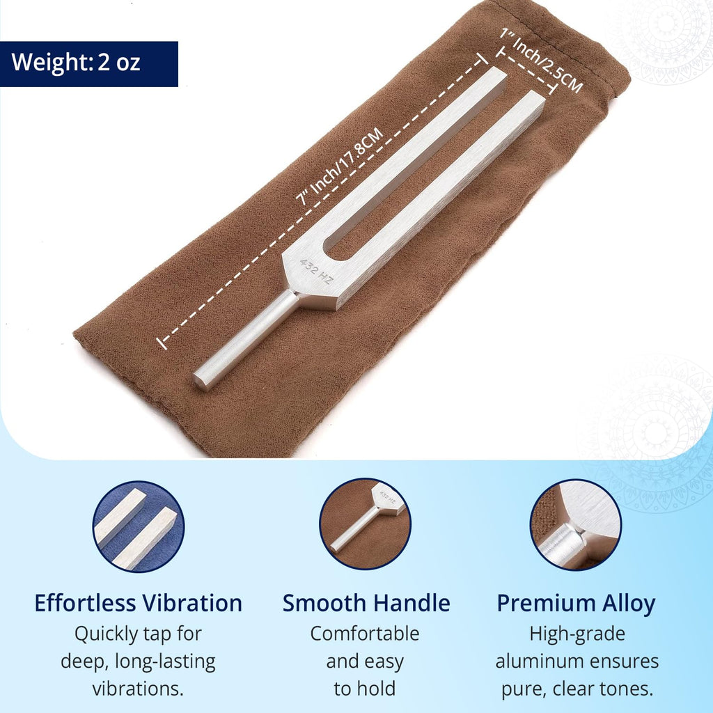 Solfeggio Tuning Forks Set for Healing – 9 Chakra Frequencies 174Hz to 963Hz | Precision-Machined Aluminum Alloy | Made in USA | Chakra Healing, Sound Therapy, Reiki, Yoga, Energy Balancing Tools.