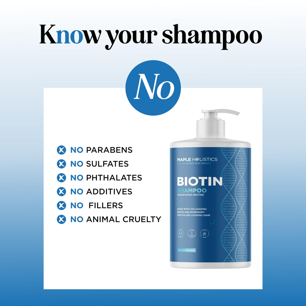 Rosemary and Biotin Shampoo for Thinning Hair - Vegan Volumizing Shampoo for Fine Hair with B Vitamins Argan Oil & Tea Tree Essential Oil - Paraben Silicone and Sulfate Free Vegan Formula (8 Fl Oz)