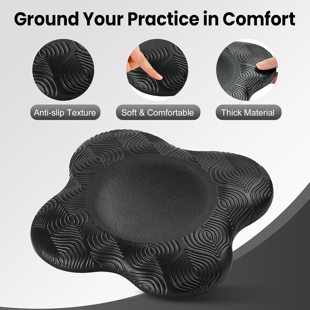 2 Pack Yoga Knee Pads Mat Set - Extra Thick Foam Kneeling Pad Cushion for Knees, Elbows, Wrists, Head - Yoga Essentials for Women Men, Non-Slip Pilates, Meditation, Floor Workouts