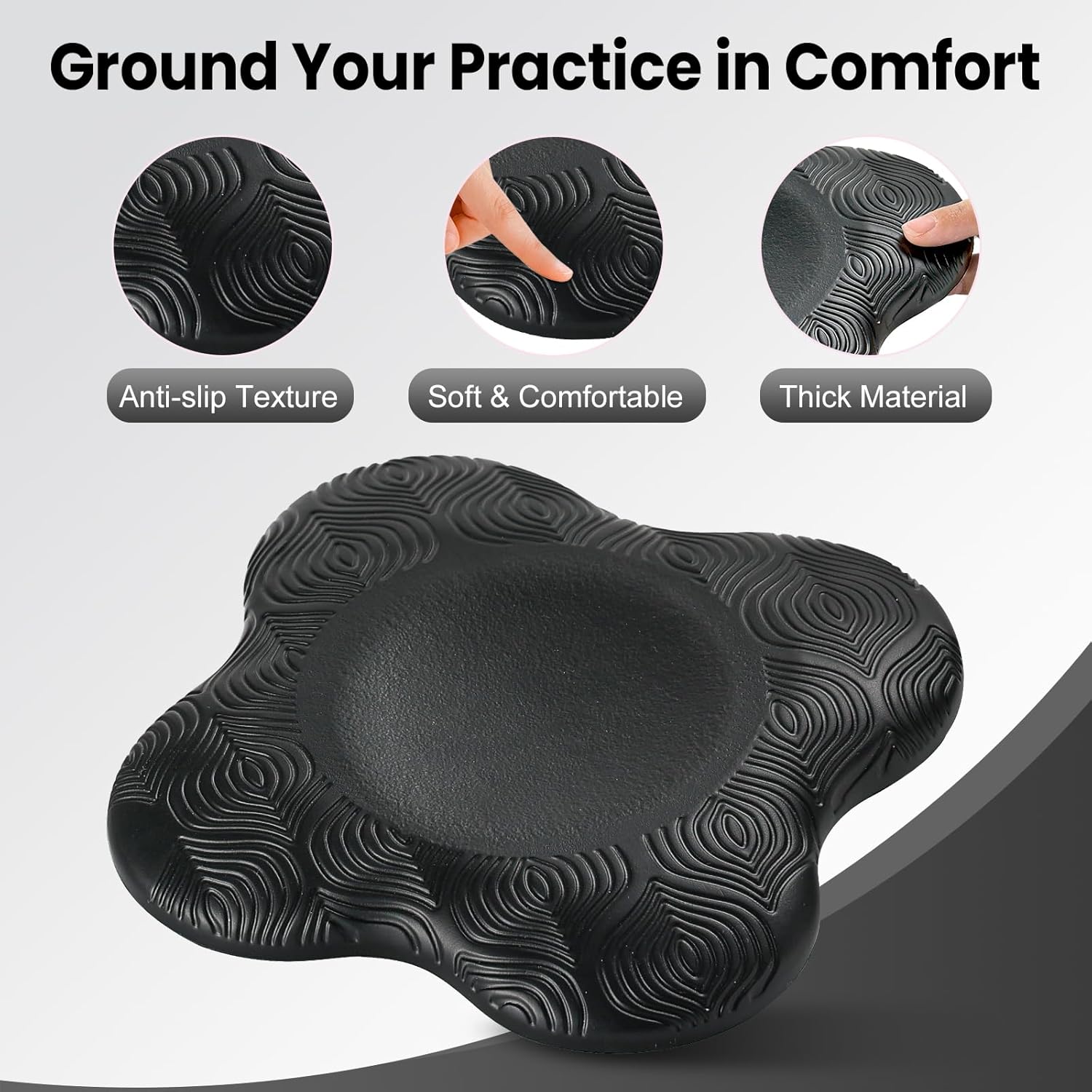 2 Pack Yoga Knee Pads Mat Set - Extra Thick Foam Kneeling Pad Cushion for Knees, Elbows, Wrists, Head - Yoga Essentials for Women Men, Non-Slip Pilates, Meditation, Floor Workouts