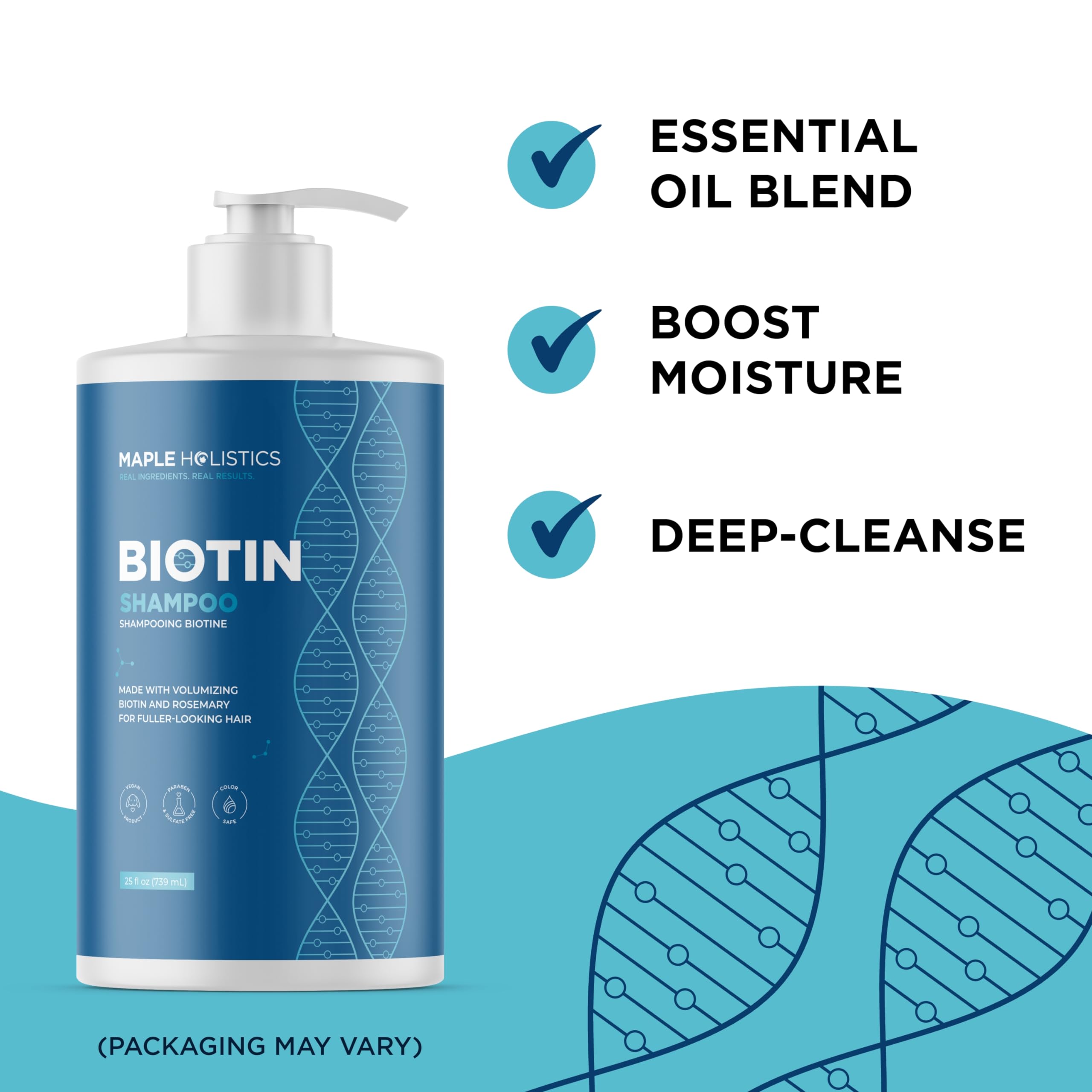 Rosemary and Biotin Shampoo for Thinning Hair - Vegan Volumizing Shampoo for Fine Hair with B Vitamins Argan Oil & Tea Tree Essential Oil - Paraben Silicone and Sulfate Free Vegan Formula (8 Fl Oz)