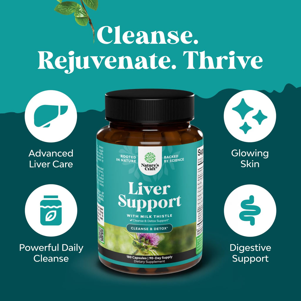 Deep Liver Cleanse, Detox & Repair with Milk Thistle Liquid Drops - Liver Detox Liquid Artichoke Extract with Dandelion Leaf, Ginger & Turmeric Curcumin for Immunity & Daily Cleanse -60 ml Bottle