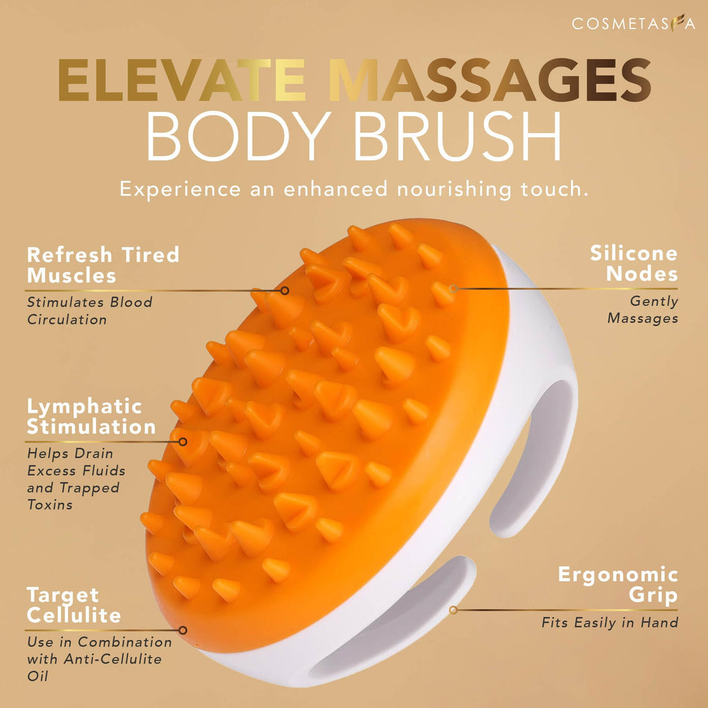 Cellulite Massage Oil, Gel & Mitt - Natural Hot Cream Massage Gel, Oil & Massager - Firm, Tone, Tighten & Moisturize Skin. Soothes Muscles (8.8 oz.)