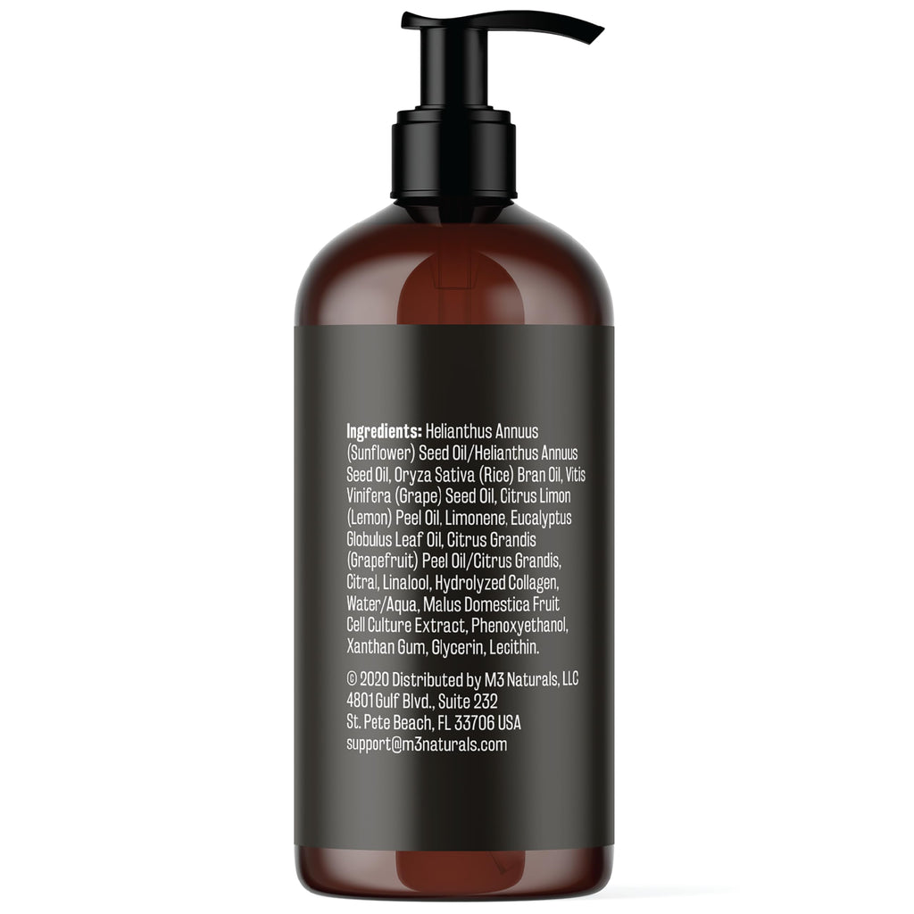 Firming Body Massage Oil with Collagen & Stem Cell – Helps Smooth The Appearance of Cellulite & Improve Skin Texture – Refreshing Aromatherapy Body Oil for Legs & Full Body – 16 Fl Oz