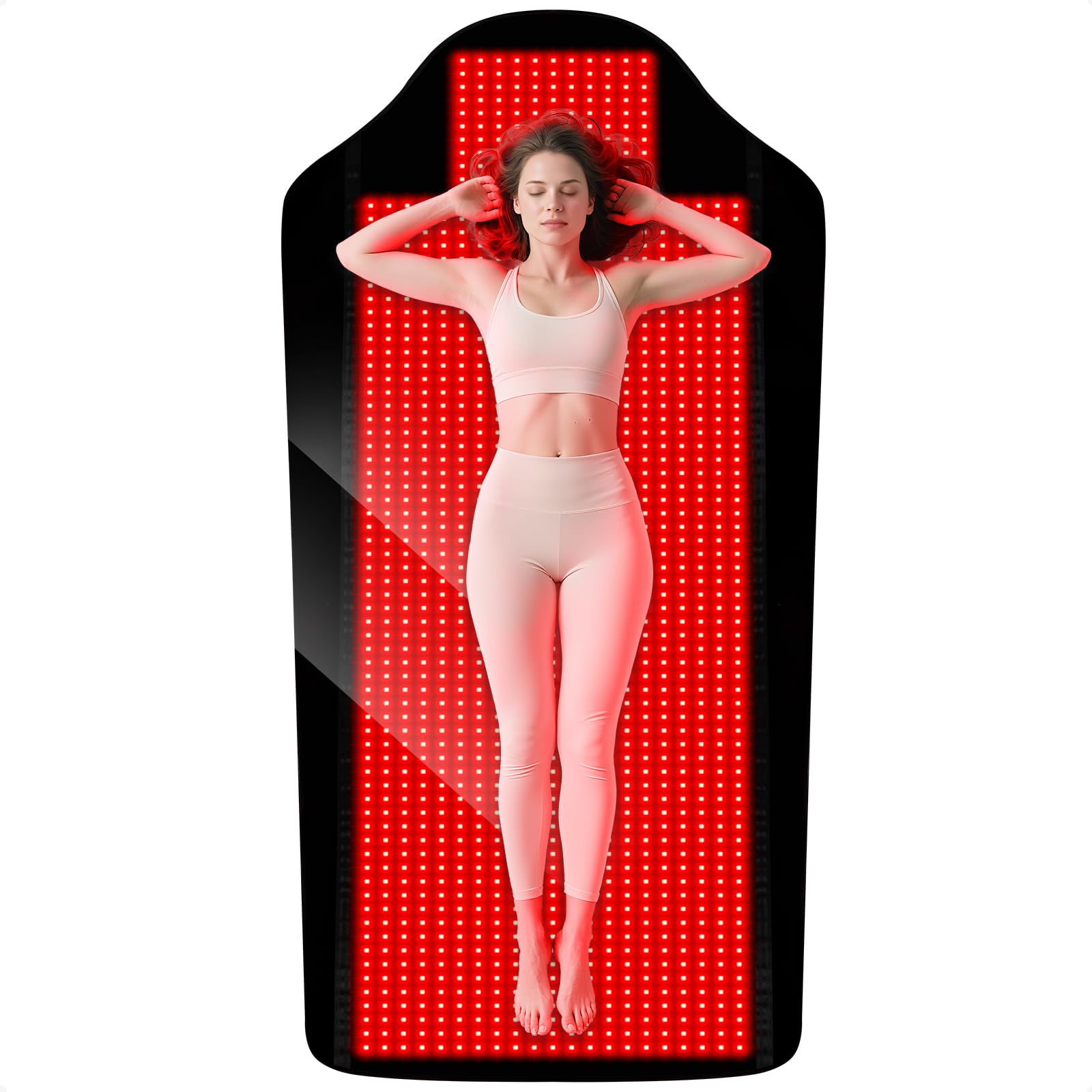 Red Light Therapy for Body,74" x 77.2" Large 2705 LEDs Dual Wavelength (660nm & 850nm) Infrared Therapy Pad, Home Wellness Blanket for Muscle Comfort Skin Rejuvenation