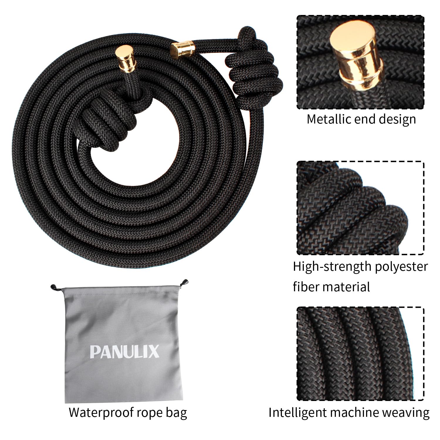 Flow Rope for Fitness High Performance Double Woven Workout Rope Adjustable Flow Jump Rope for Men Women Training Indoor Outdoor Cardio Exercise Ropes for beginner