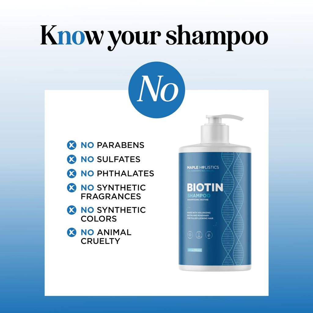 Rosemary and Biotin Shampoo for Thinning Hair - Vegan Volumizing Shampoo for Fine Hair with B Vitamins Argan Oil & Tea Tree Essential Oil - Paraben Silicone and Sulfate Free Vegan Formula (8 Fl Oz)