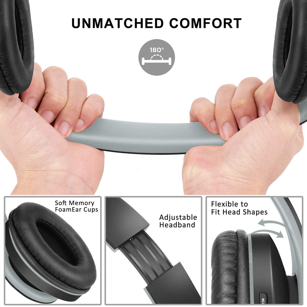 ZIHNIC Bluetooth Headphones Over-Ear, Foldable Wireless and Wired Stereo Headset Micro SD/TF, FM for Cell Phone,PC,Soft Earmuffs &Light Weight for Prolonged Wearing(Rose Gold)