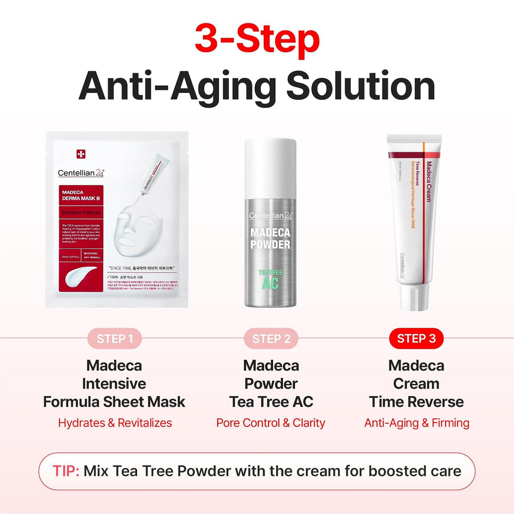 CENTELLIAN 24 Madeca Cream Time Reverse (1.69fl oz) - Advanced Fast-Absorbing & Nourishing, Hydrates, Firms & Reduces Wrinkles, Low Irritation, Korean Skin Care Centella Asiatica, Collagen