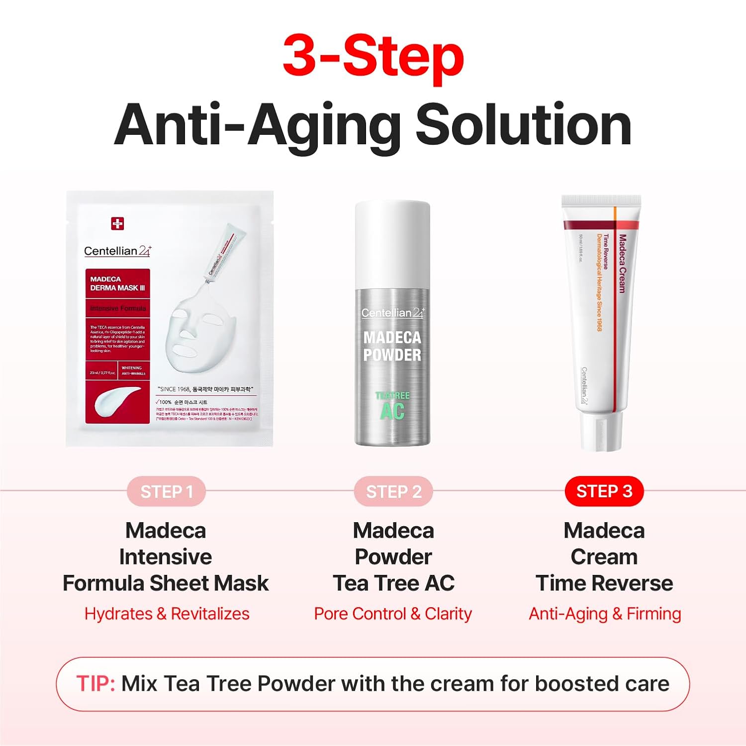 CENTELLIAN 24 Madeca Cream Time Reverse (1.69fl oz) - Advanced Fast-Absorbing & Nourishing, Hydrates, Firms & Reduces Wrinkles, Low Irritation, Korean Skin Care Centella Asiatica, Collagen