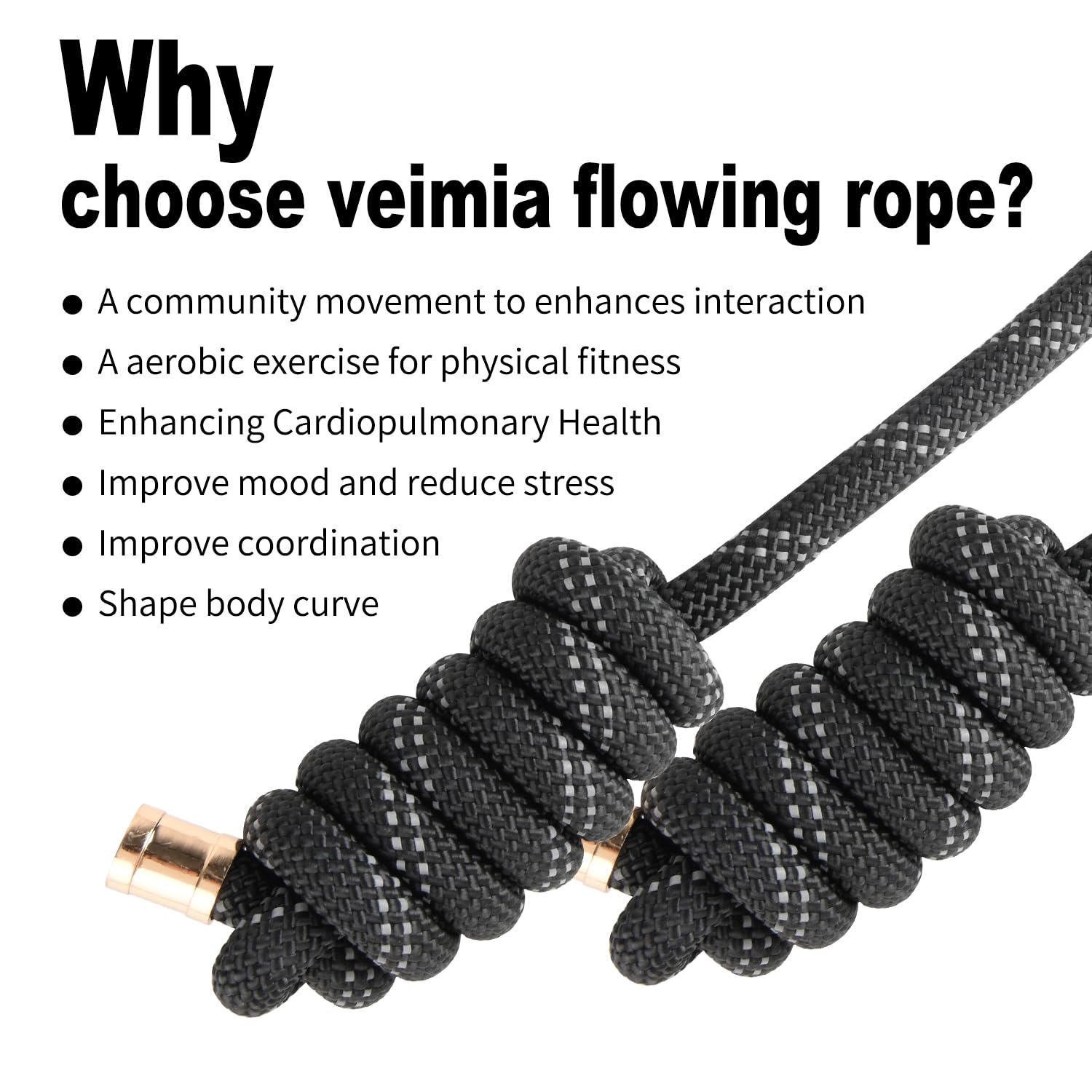 Flow Rope for Fitness High Performance Double Woven Workout Rope Adjustable Flow Jump Rope for Men Women Training Indoor Outdoor Cardio Exercise Ropes for beginner