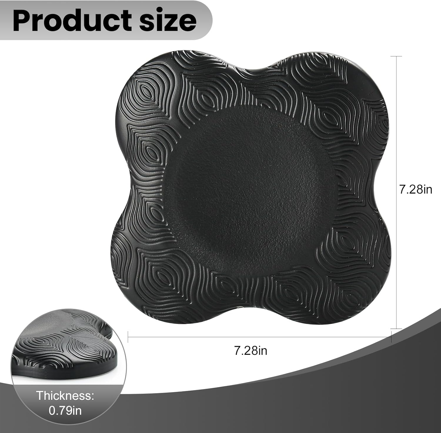 2 Pack Yoga Knee Pads Mat Set - Extra Thick Foam Kneeling Pad Cushion for Knees, Elbows, Wrists, Head - Yoga Essentials for Women Men, Non-Slip Pilates, Meditation, Floor Workouts