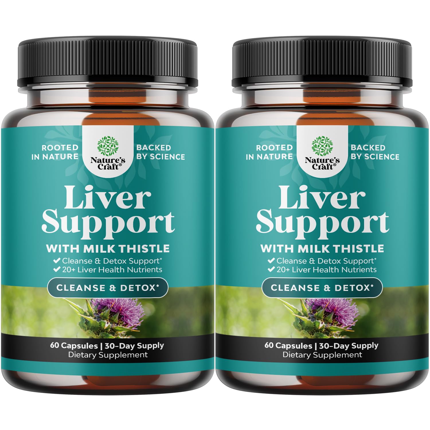 Deep Liver Cleanse, Detox & Repair with Milk Thistle Liquid Drops - Liver Detox Liquid Artichoke Extract with Dandelion Leaf, Ginger & Turmeric Curcumin for Immunity & Daily Cleanse -60 ml Bottle