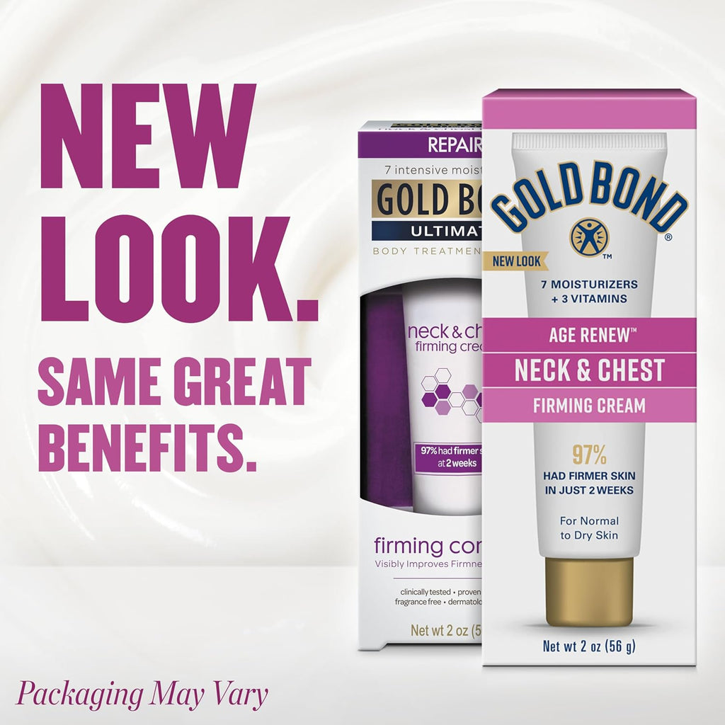 Gold Bond Age Renew Neck & Chest Firming Age Renew Cream, 2 oz., Clinically Tested Skin Firming Neck Cream