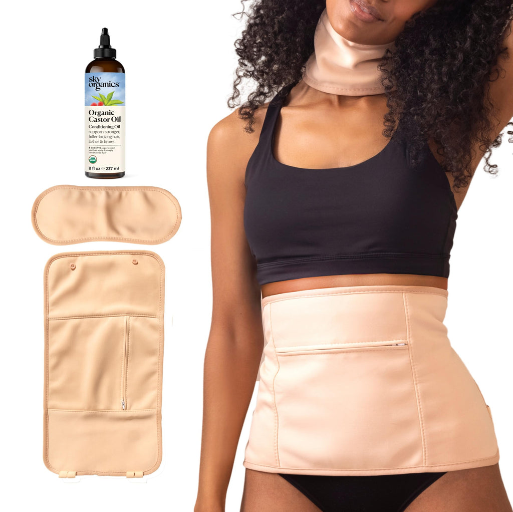 Sky Organics Castor Oil - USDA Certified Organic Hair Oil for Hair Growth, Skin, Face, Eyelashes - Cold Pressed & Hexane Free - Pure Organic Castor Oil Pack Wrap - Carrier & Hair Treatment Oil -16oz