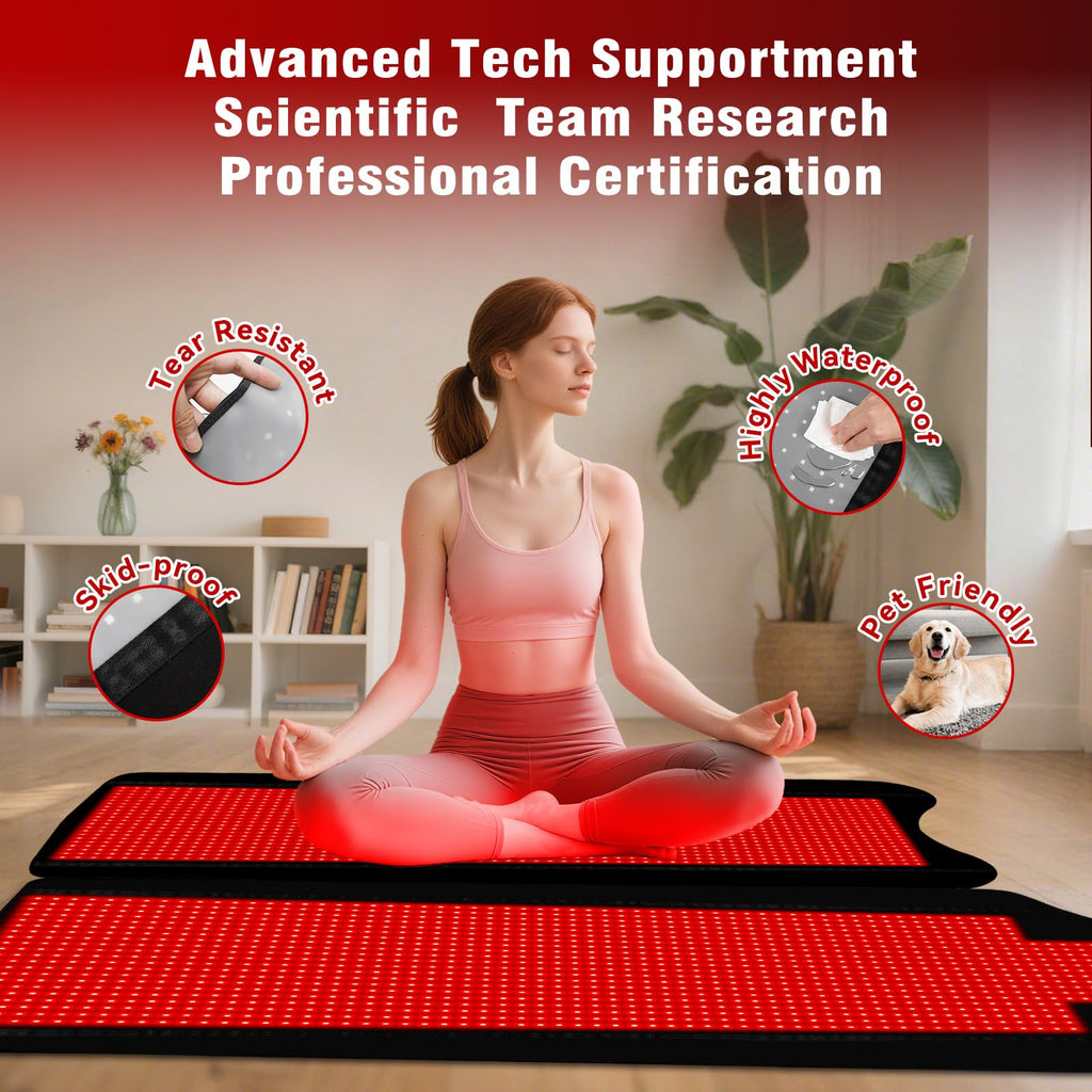 Red Light Therapy for Body,74" x 77.2" Large 2705 LEDs Dual Wavelength (660nm & 850nm) Infrared Therapy Pad, Home Wellness Blanket for Muscle Comfort Skin Rejuvenation