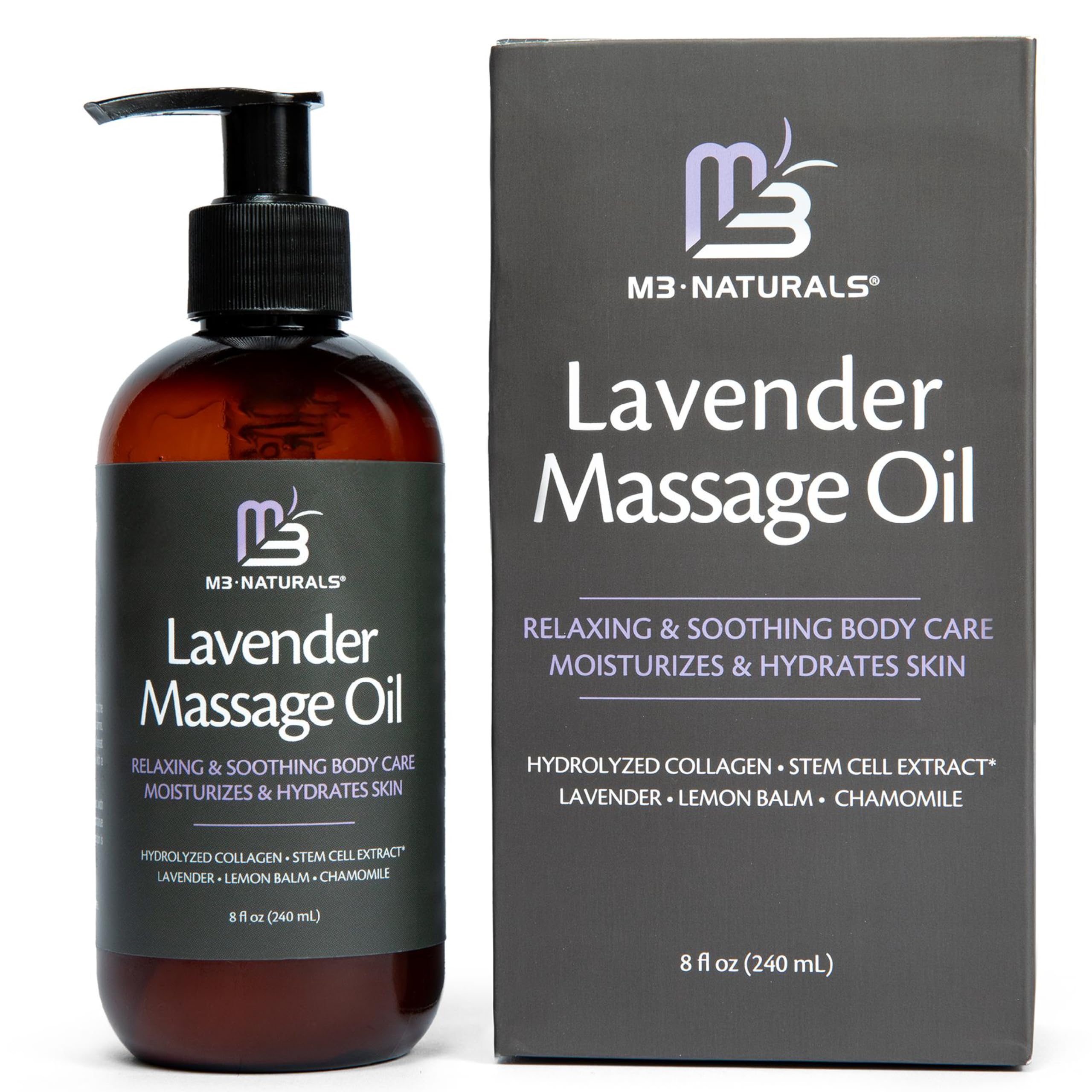 Firming Body Massage Oil with Collagen & Stem Cell – Helps Smooth The Appearance of Cellulite & Improve Skin Texture – Refreshing Aromatherapy Body Oil for Legs & Full Body – 16 Fl Oz