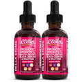 Liquid Probiotics for Women Drops with Chasteberry, Black Cohosh, Prebiotics, Digestive Enzymes, Evening Primrose Oil, Wild Yam, Cranberry Dmannose and Iron Vitamin D3 K2 Clean Nutra Bella Biotics