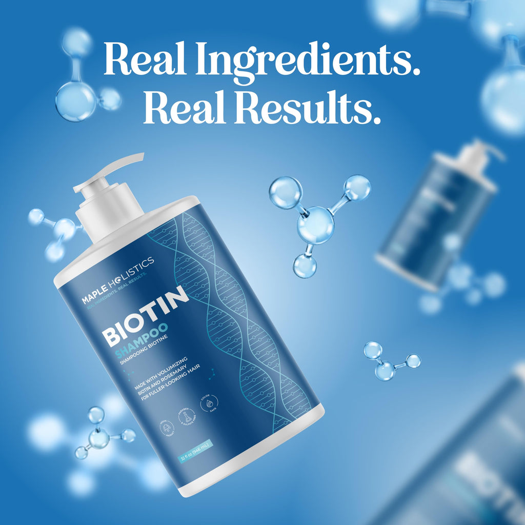 Rosemary and Biotin Shampoo for Thinning Hair - Vegan Volumizing Shampoo for Fine Hair with B Vitamins Argan Oil & Tea Tree Essential Oil - Paraben Silicone and Sulfate Free Vegan Formula (8 Fl Oz)
