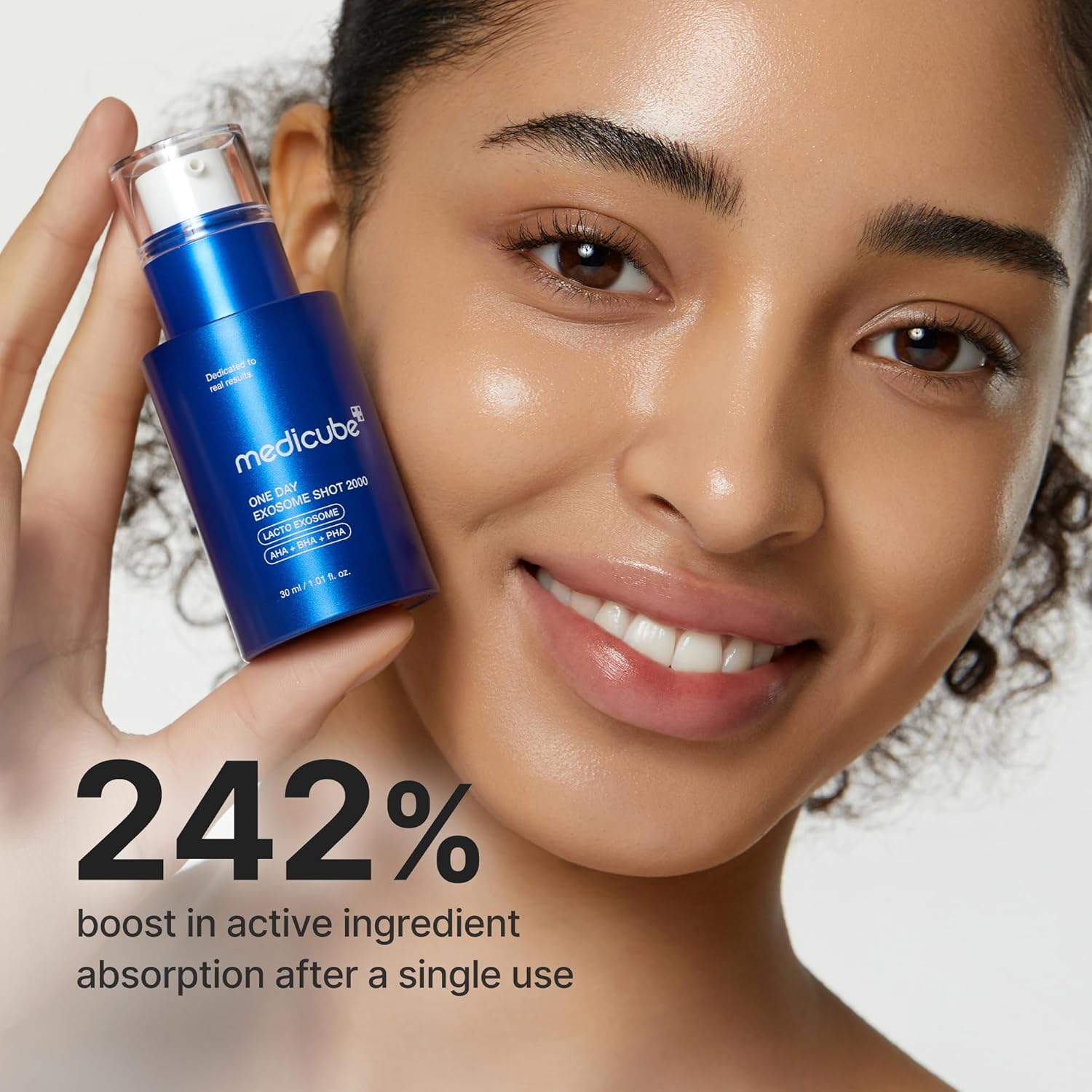 medicube Exosome Shot Zero 7,500 PPM Spicule Facial Serum | Liquid Skin Booster Serum | Exosome, AHA+BHA+PHA | Pore Care, Dead Skin Cells, Skin Texture | Korean Skincare, 1.01 fl.oz