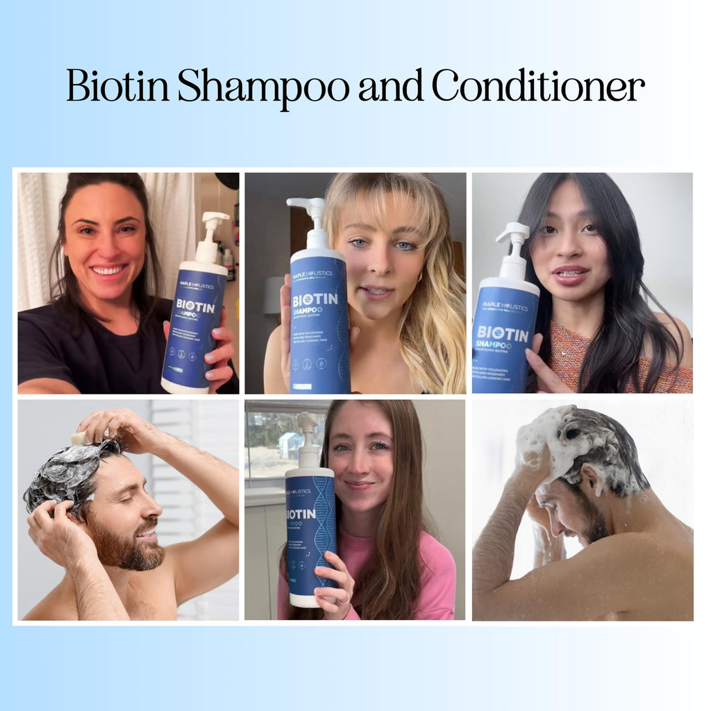 Rosemary and Biotin Shampoo for Thinning Hair - Vegan Volumizing Shampoo for Fine Hair with B Vitamins Argan Oil & Tea Tree Essential Oil - Paraben Silicone and Sulfate Free Vegan Formula (8 Fl Oz)