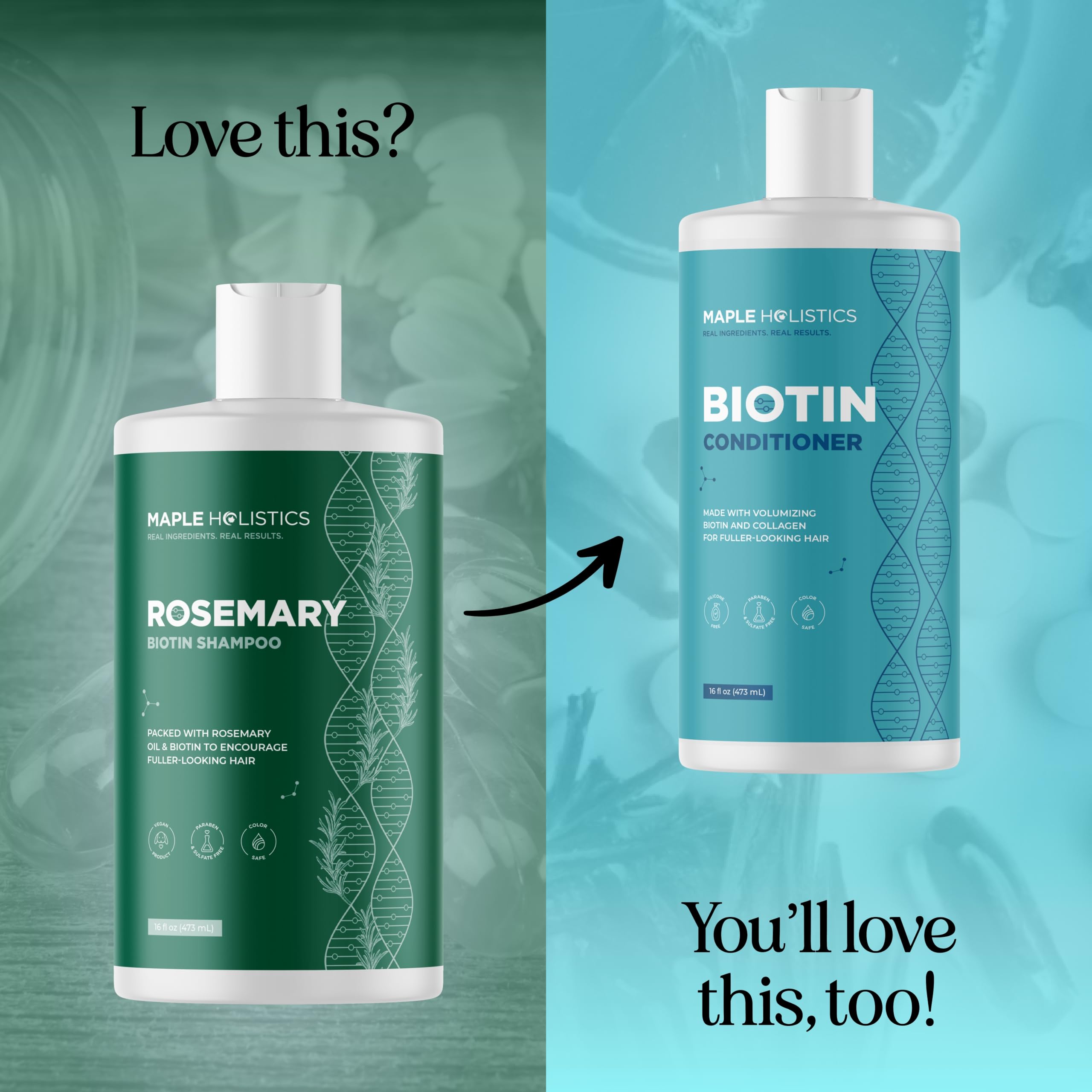 Rosemary and Biotin Shampoo for Thinning Hair - Vegan Volumizing Shampoo for Fine Hair with B Vitamins Argan Oil & Tea Tree Essential Oil - Paraben Silicone and Sulfate Free Vegan Formula (8 Fl Oz)